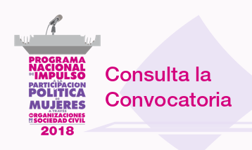 Convocatoria a OSC y público interesado a participar promoviendo acciones para impulsar la Participación Política de Mujeres