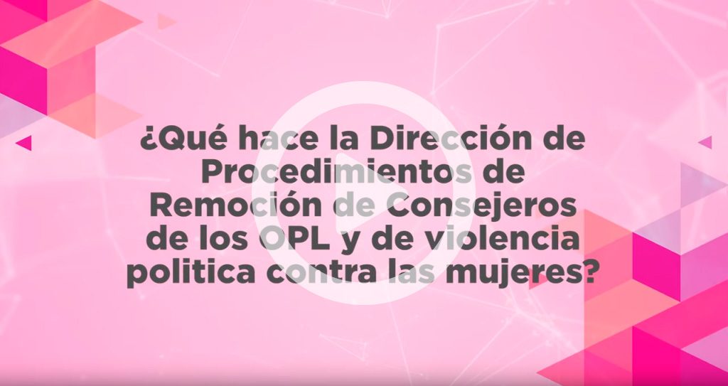 Dirección de Procedimientos de Remoción de Consejeros de los OPL y de Violencia Política contra las Mujeres