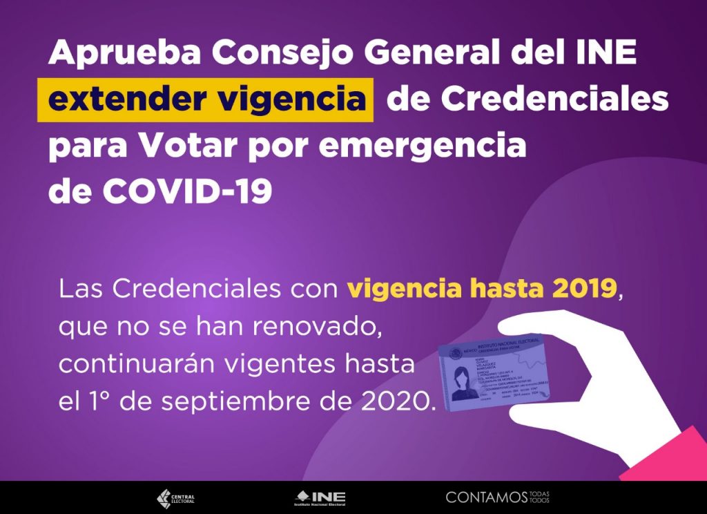 Se extiende vigencia de Credenciales 2019