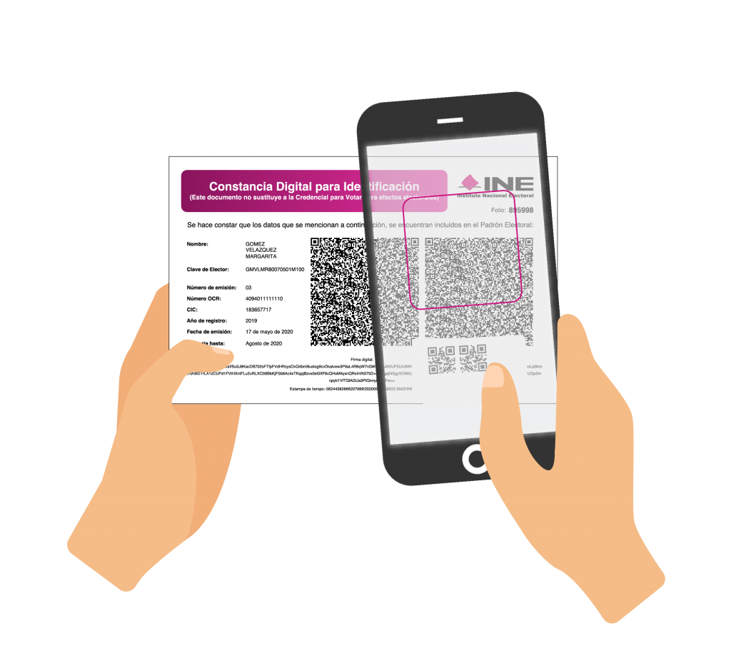 Valida los datos de la Constancia Digital Instituto Nacional Electoral