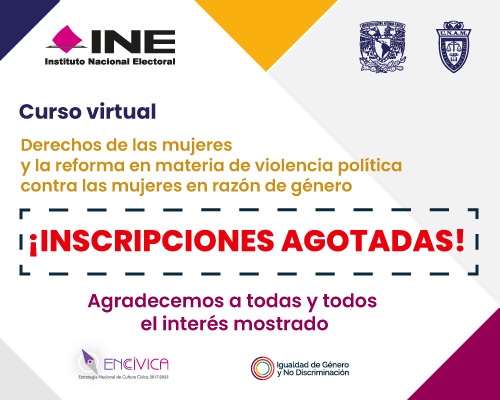 Curso virtual Derechos de las mujeres y la reforma en materia de violencia política contra las mujeres en razón de género