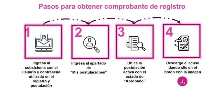 Pasos para obtener comprobante de registro