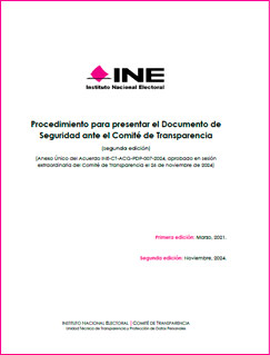 Procedimiento para presentar el Documento de Seguridad ante el Comité de Transparencia.