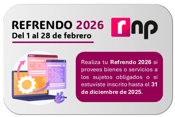 Banner Registro Nacional de Proveedores 2026