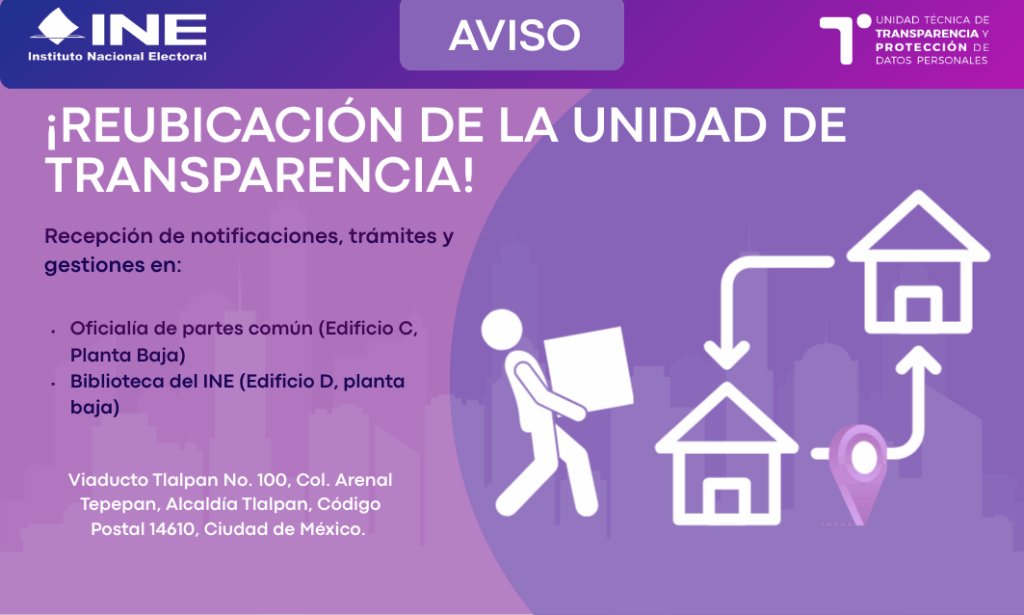Aviso reubicaci&oacute;n de unidad de transaprencia