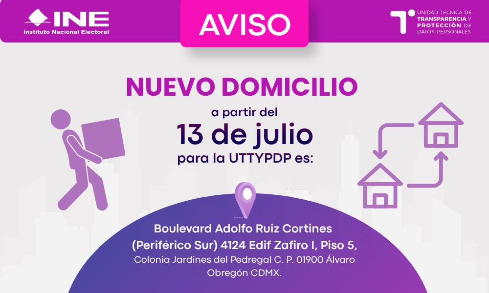 Cabio de domicilio de la UTTyPDP
