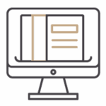 Icono de una publicación vista en un monitor