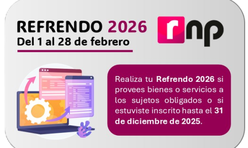Banner Registro Nacional de Proveedores 2026