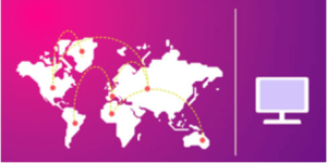 Logo de un mapamundi internacional