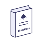 Ícono de libro de obligaciones espécificas