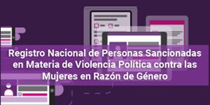 Registro Nacional Personas Sancionadas en materia de Violencia Política contra las Mujeres en Razón de Género