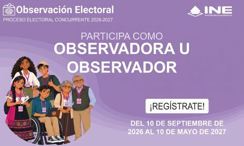 Banner para participar como Observadora u Observador Electoral